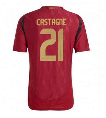 Belgien Timothy Castagne #21 Hjemmebanetrøje EM 2024 Kort ærmer
